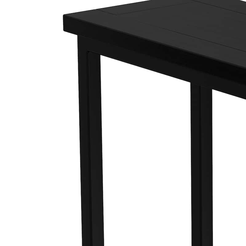 WYNDENHALL Rhonda 18 inch Wide Solid Metal Industrial C Side Table - 18 W x 10 D x 24 H