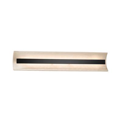 Justice Design Clouds Contour 29-inch Matte Black ADA LED Wall/ Bath bar