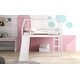 preview thumbnail 3 of 25, Contemporary Style Full Size Loft Bed with Slide, House Bed with Slide