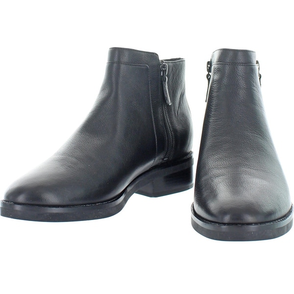 womens black ankle boots leather