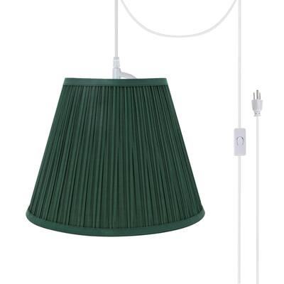 Aspen Creative 1-Light Plug-In Swag Light Conversion Kit, Green - WHITE