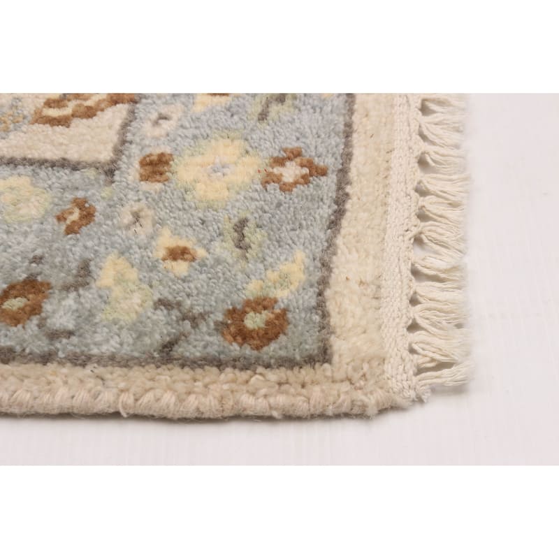 ECARPETGALLERY Hand-knotted Royal Oushak Light Grey Wool Rug - 2'8 x 7'1