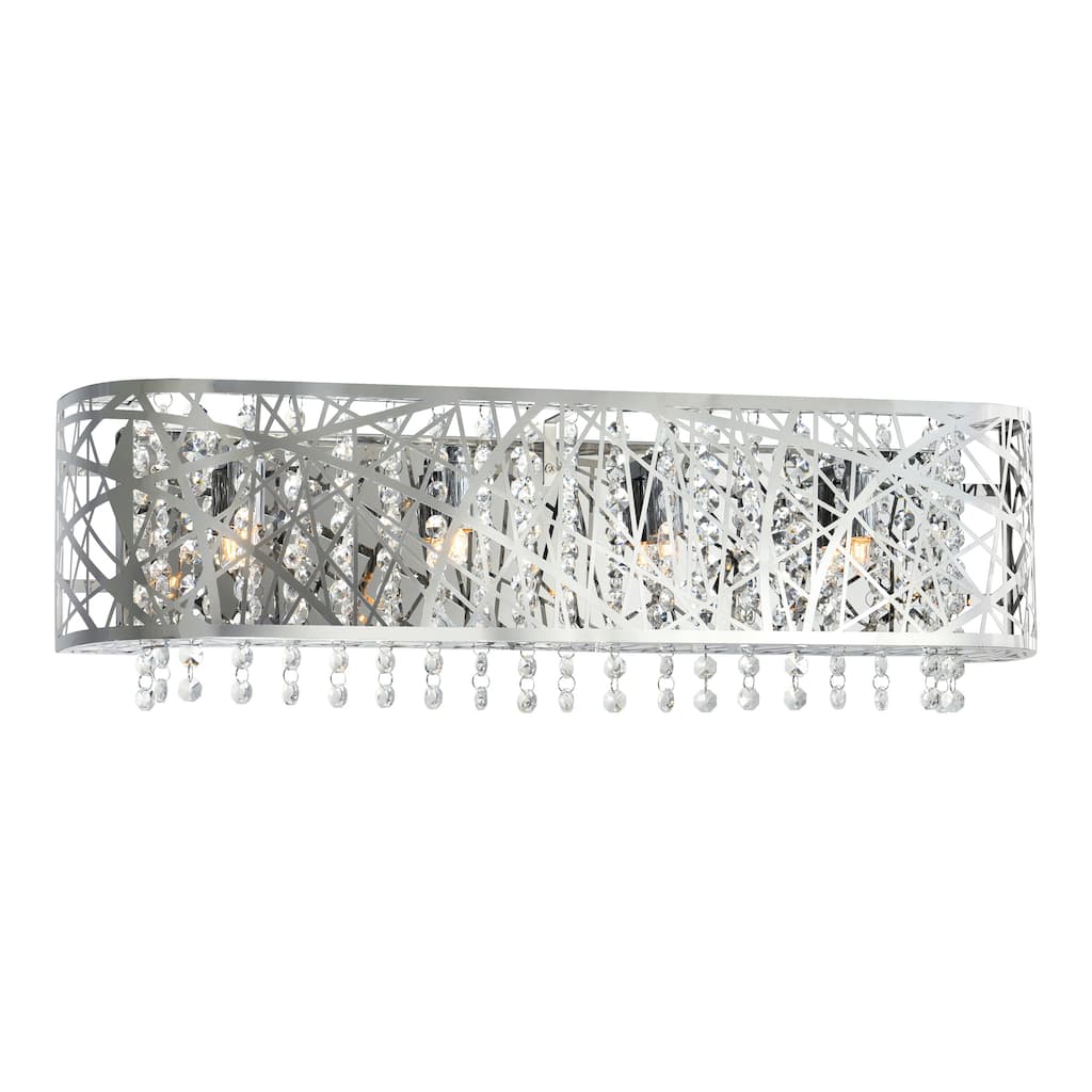 Eternity 4 Light 26in Chrome Vanity Light - Stainless Steel