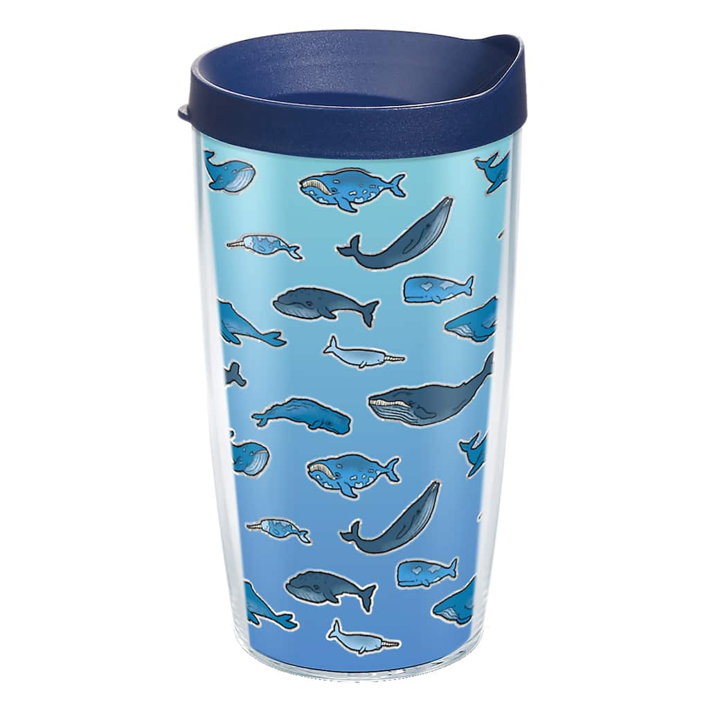 Tervis Whale Tail Made in USA Double Walled Insulated Travel Tumbler, Clear
