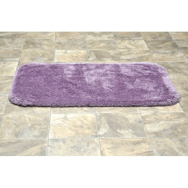 Finest Luxury Washable Nylon Shag Bath Rug, or Set in Purple - On Sale -  Bed Bath & Beyond - 25719777