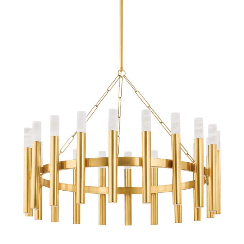 Hudson Valley Lighting 5742 Pali 20 Light 43" Wide Ring Chandelier - Aged Brass