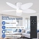 preview thumbnail 15 of 26, 42 Inches Flush Mount Ceiling Fan with Light and Palm Leaf ,3CCT Dimmable LED Integrated,for Indoor and Outdoor - 42 Inches
