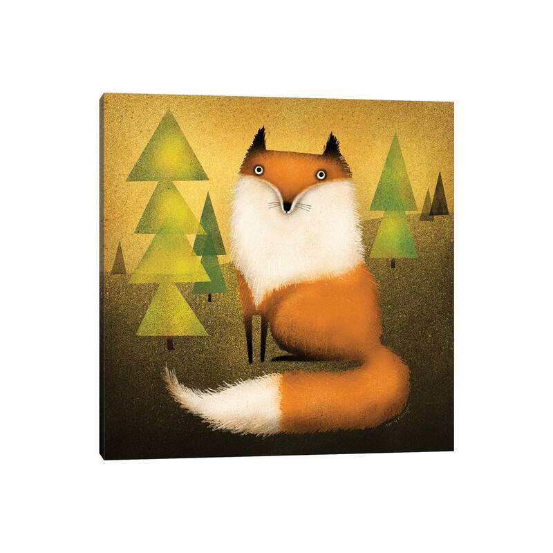 iCanvas "Fox In Woods" by Terry Runyan Canvas Print