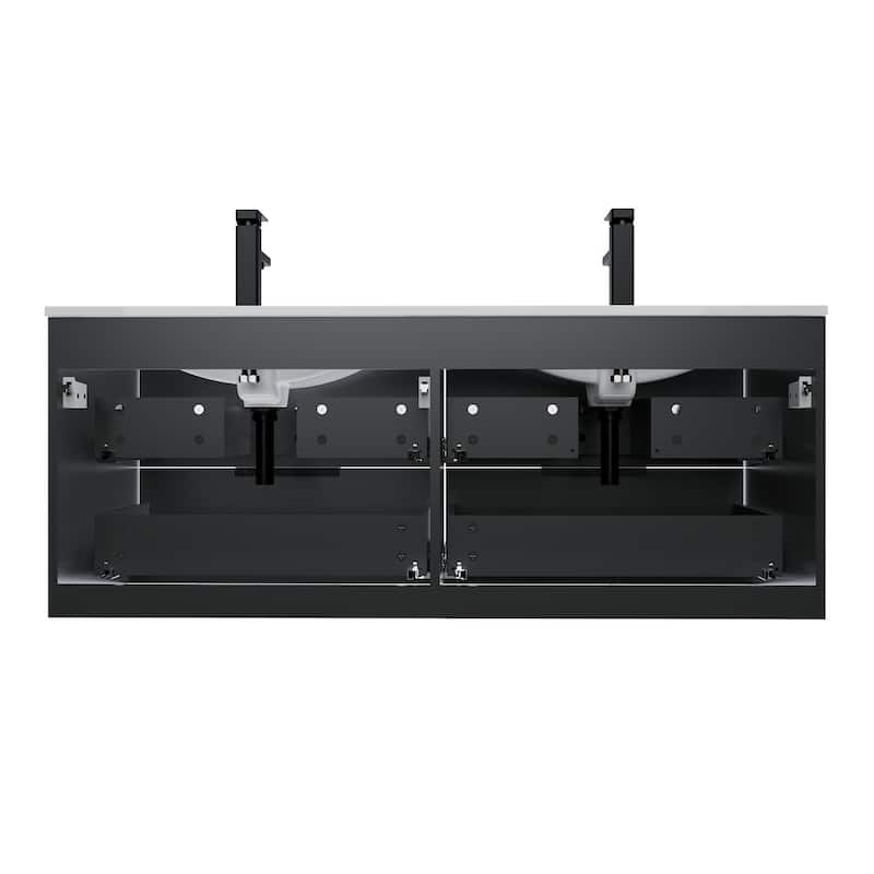 Wall Mount Vanity with Ceramic Sink SMC Sink Soft-Close
