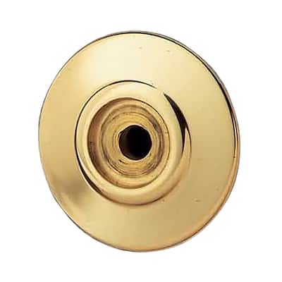 Cabinet Knob Rosette Bright Solid Brass 1 Renovators Supply