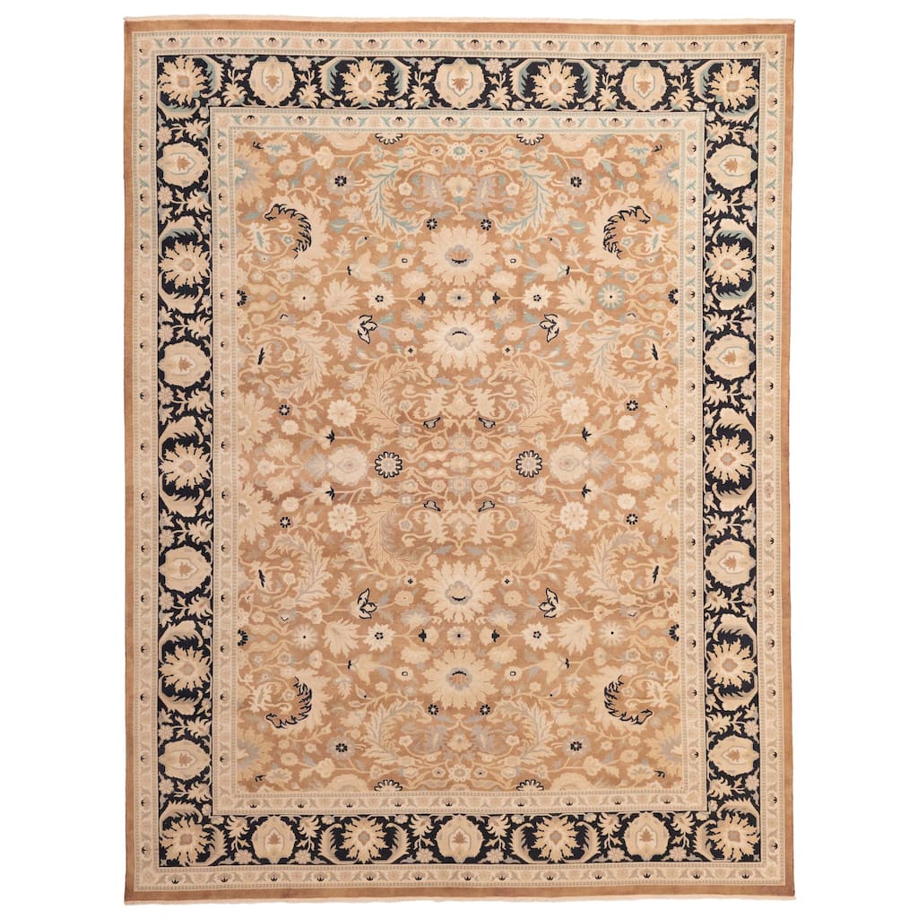 ECARPETGALLERY Hand-knotted Peshawar Oushak Brown Wool Rug - 9'0 x 11'10