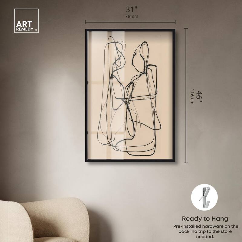 Embrace of Lines I Shadowbox by Art Remedy