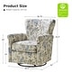 preview thumbnail 55 of 53, HULALA HOME Georg Transitional Floral Fabric Swivel Rocker Chair with Removable Backrest and Rolled Armrest Set of 2