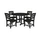 preview thumbnail 10 of 10, POLYWOOD Lakeside 5-Piece Side Chair Dining Set Black