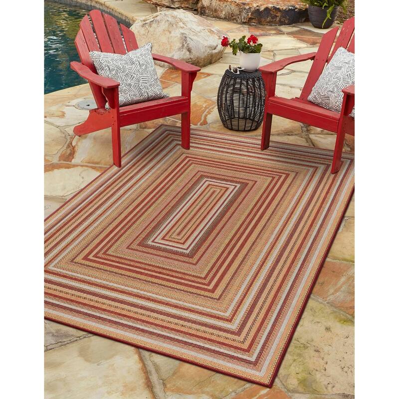 Outdoor Atelier Collection Area Rug - Burgundy - 9'2"x12'2"