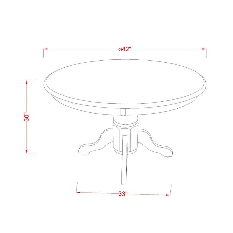 HomeStock 5-Piece Round Linen White Finish Solid Wood Top Dining Table with 4 Chairs with Lattice Back