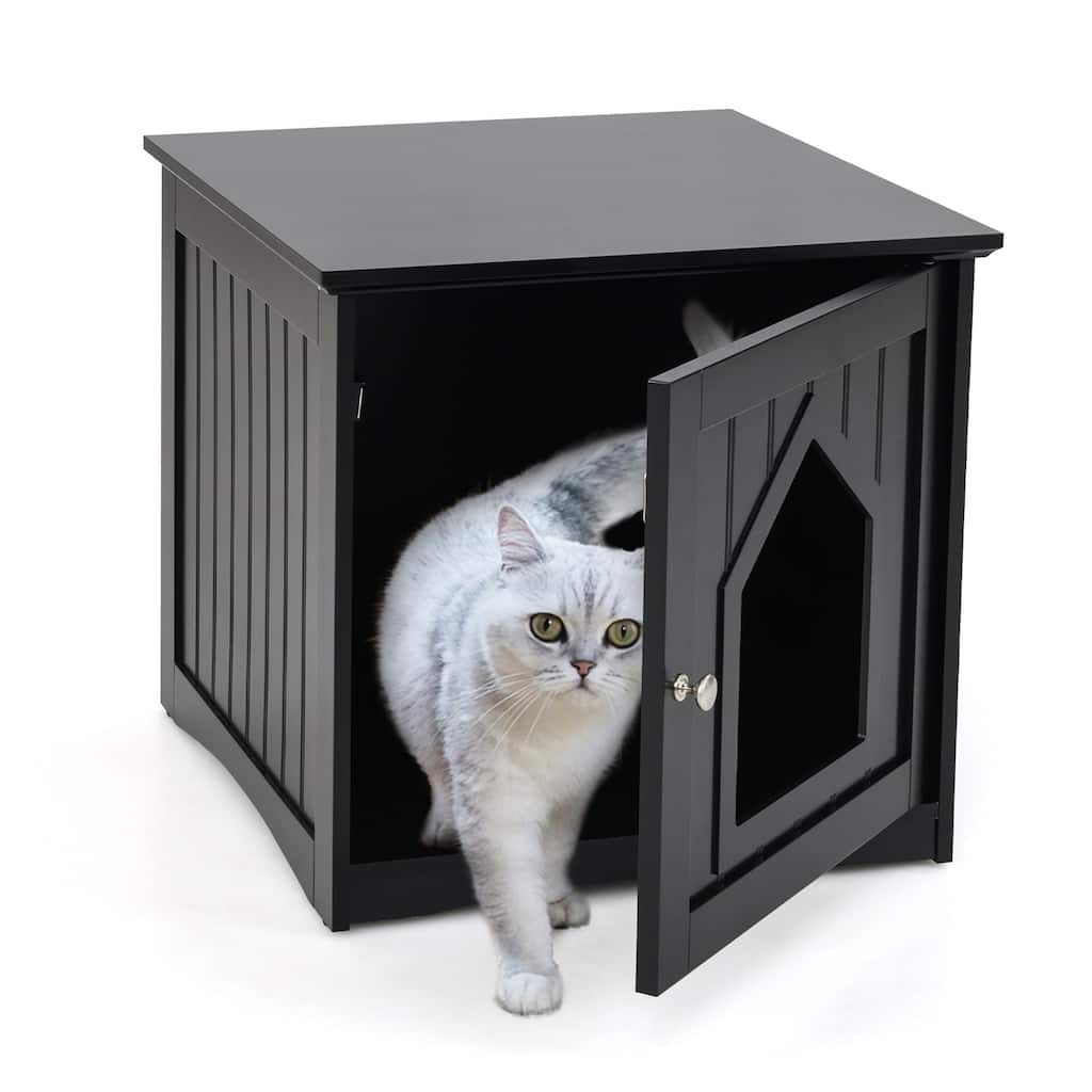Gymax Weatherproof Multi-function Pet Cat House Outdoor Indoor