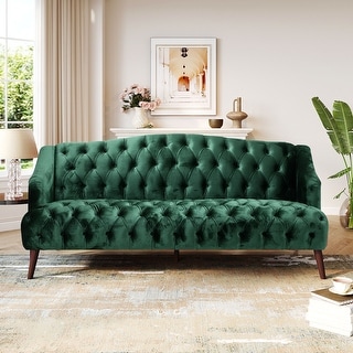 Adelia Modern Glam Tufted Velvet Sofa by Christopher Knight Home