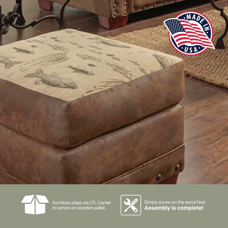 American Furniture Classics Model Angler's Cove Ottoman