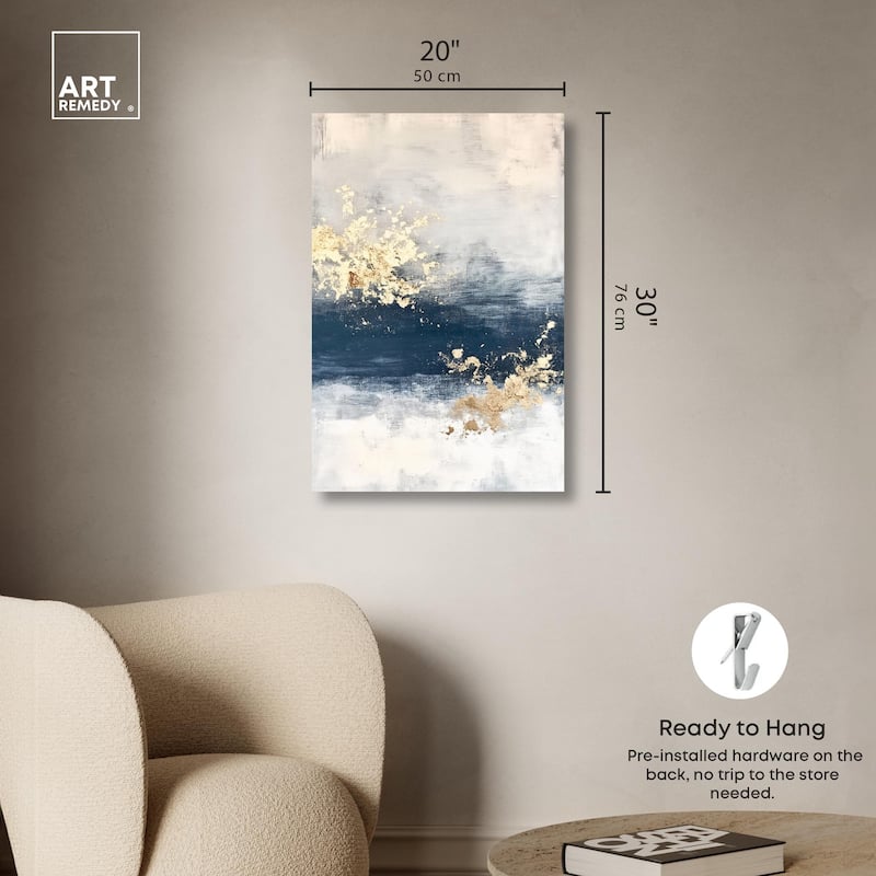 Ocean's Gold Hues I Canvas by Art Remedy, Gallery Wrapped