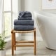 preview thumbnail 147 of 193, Linery & Co. Cotton Diamond Waffle Texture Bath Towels. 6 Piece Set - Stone Blue