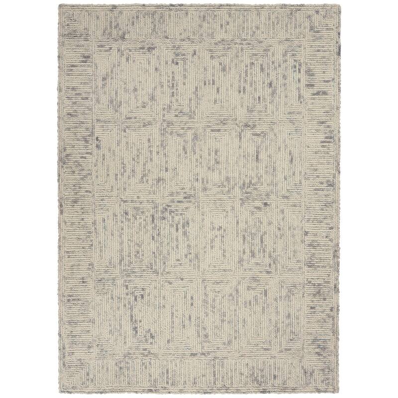 Dujo Power Loomed Geometric Modern Soft Area Rug By HomeRoots - 87' X '63' X '0.5