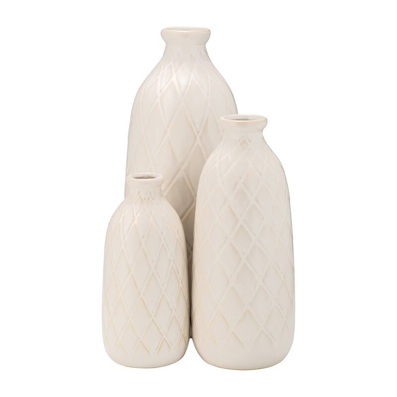 Sagebrook Home Neutral Ceramic Vase
