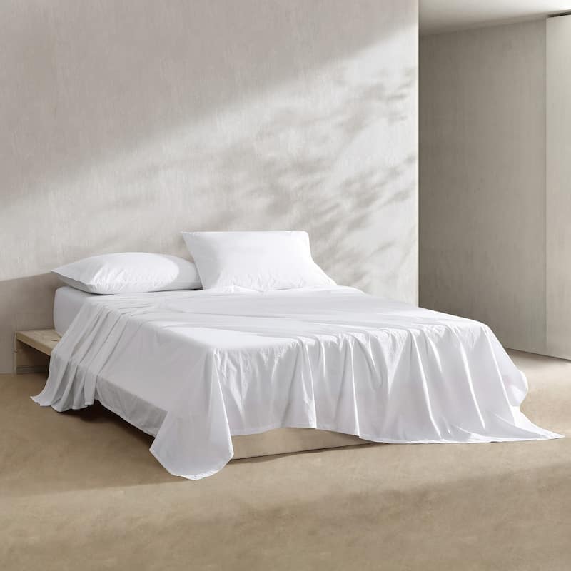 Calvin Klein Washed Cotton Percale Sheet Set Bed Bath & Beyond 39524462