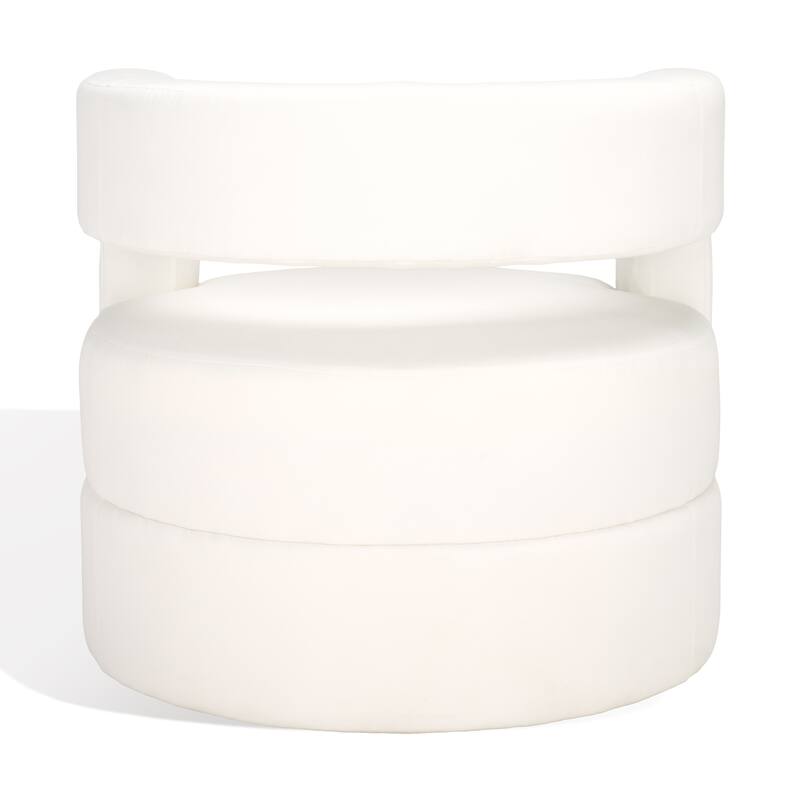 SAFAVIEH Couture Onela Barrel Back Accent Chair - 32 In. W x 29 In. D x 29 In. H. - 32"W x 29"D x 29"H