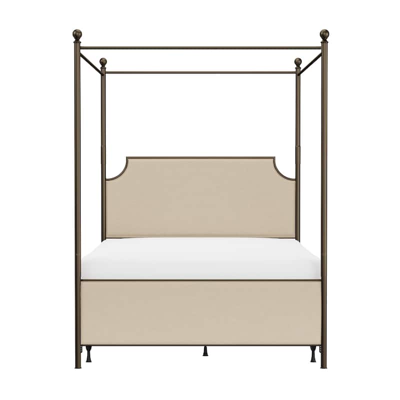 McArthur Metal and Upholstered Canopy Bed