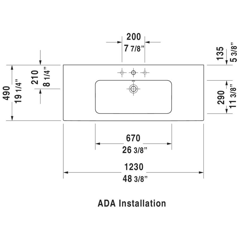 Duravit ME by Starck 0.8/1.6 GPF Toilet Tank Only - Top Flush Button