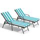 Option Chair-Black&Cushion-BlueWhite
