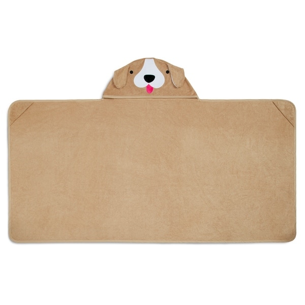 slide 2 of 5, Kids Hooded Bath Towel with Pockets - Super Soft and Absorbent- Tan Dog