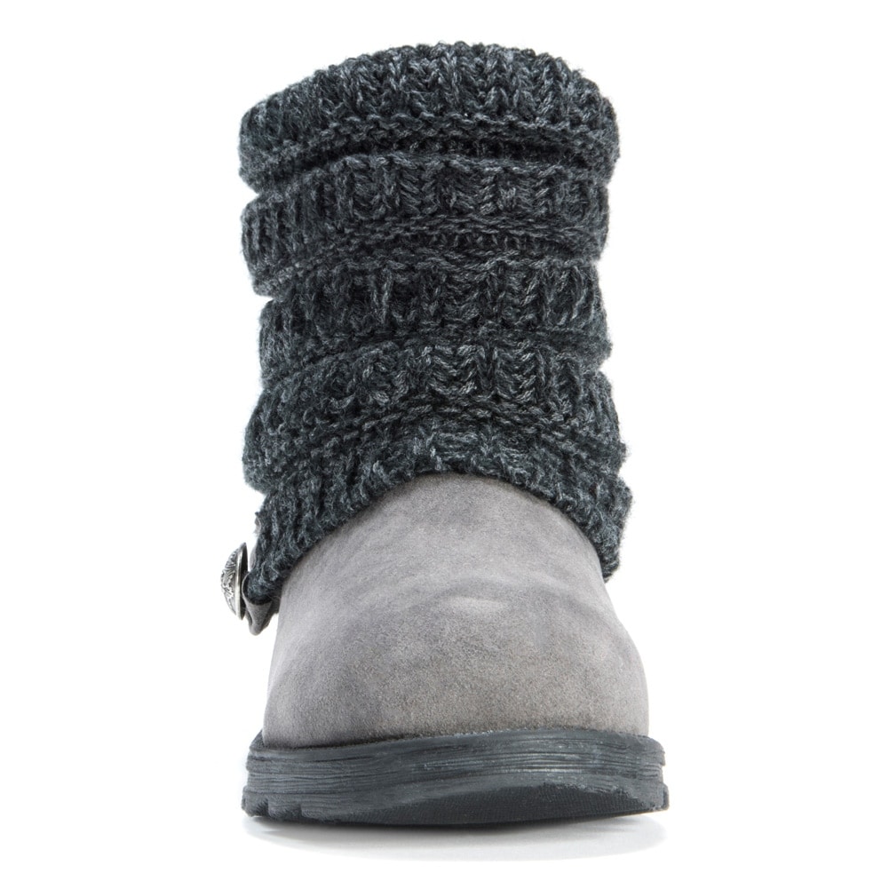 knit sweater cuff ankle boots