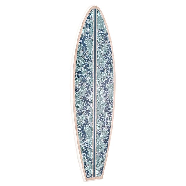 slide 2 of 14, American Art Decor Reyn Spooner 50th State Waves Surfboard Plaque - 8" x 24" - 8" x 24" x 0.75" Blue and Grey