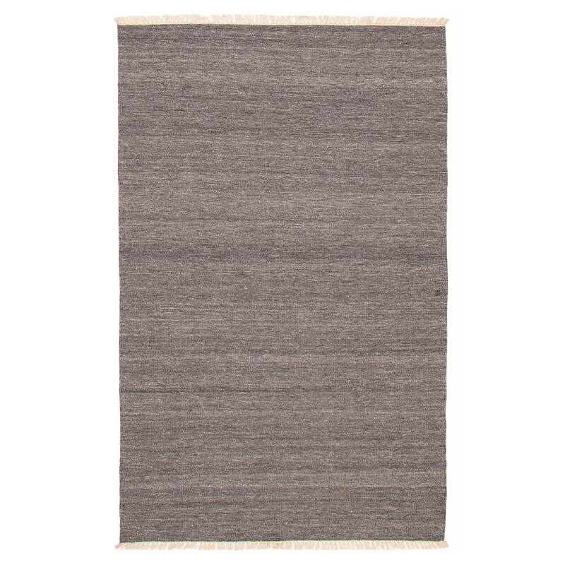 Boho Grey Kilim 4'11" x 7'11" - 4'11 x 7'11 - Dark Grey - 4'11 x 7'11