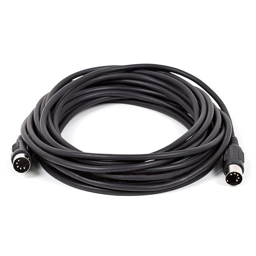 Black With Keyed 5-pin DIN Connector Monoprice MIDI Cable Molded Connector Shells 15 Feet