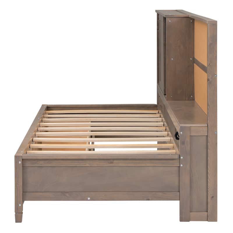 Twin Size Lounge Daybed with Storage, USB Ports and 3 Drawers