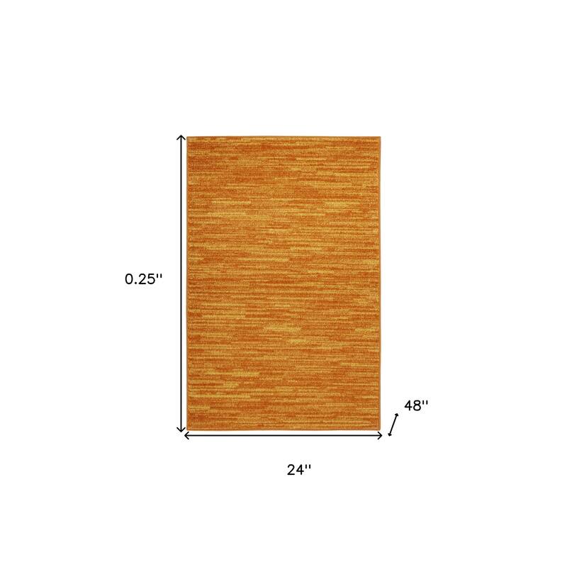 HomeRoots Contemporary Runner Outdoor Rug - 2' x 4'