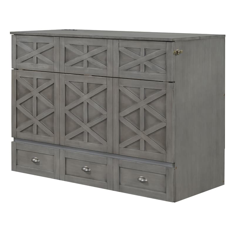 Modern Murphy Bed with Storage Drawers