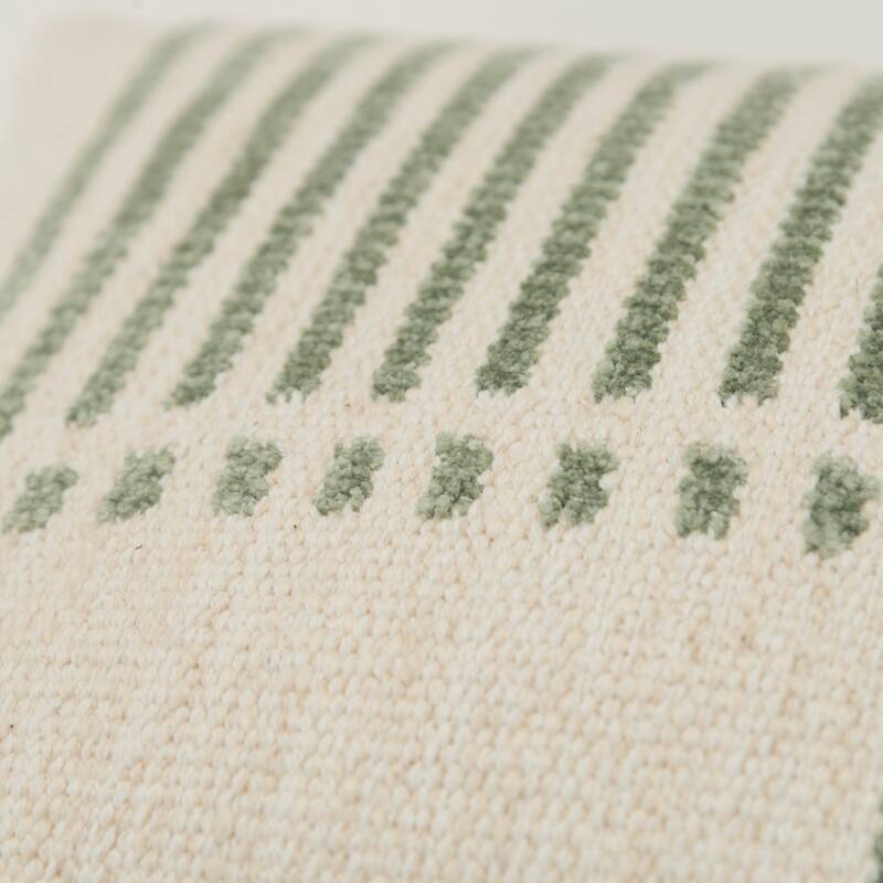 Rizzy Home Transitional Natural Poly Filled Decorative Pillow 14"x20"