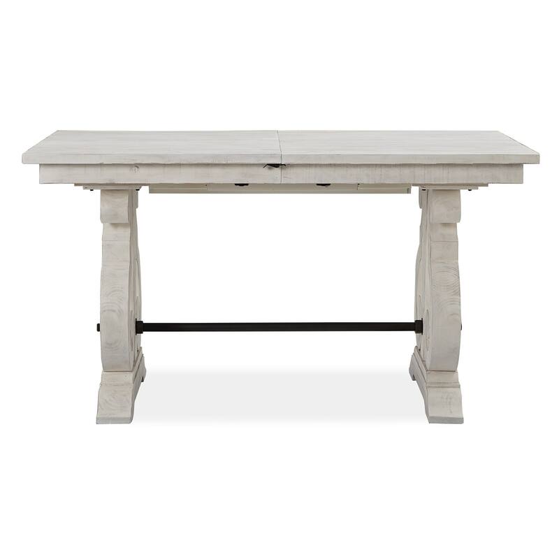 Magnussen Home Bronwyn Alabaster And Toasted Nutmeg Extendable Rectangular Counter Height Dining Table - 36''W x 66''D x 36''H