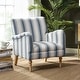preview thumbnail 14 of 47, Seip Classic and Contemporary Striped Arm Chair with Spindle Legs by HULALA HOME