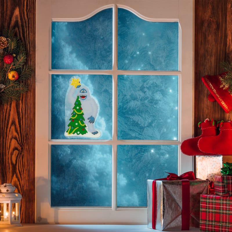 8" Bumble Tops the Tree Double Sided Gel Christmas Window Cling decor