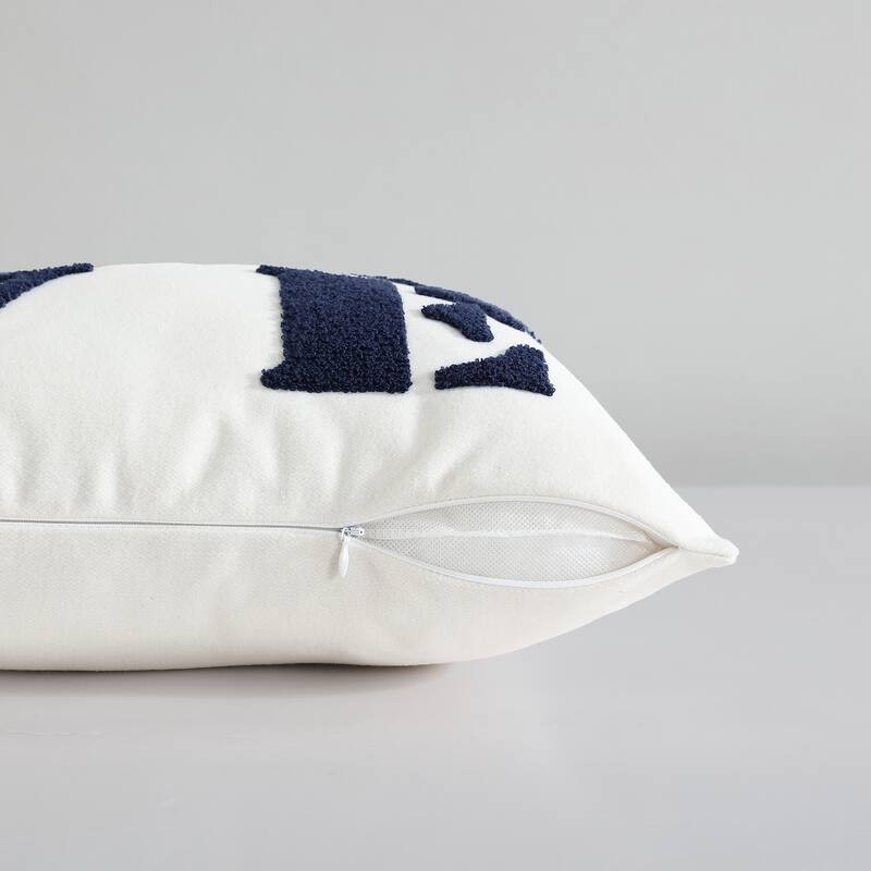 Eddie Bauer Love Ski Blue Throw Pillow