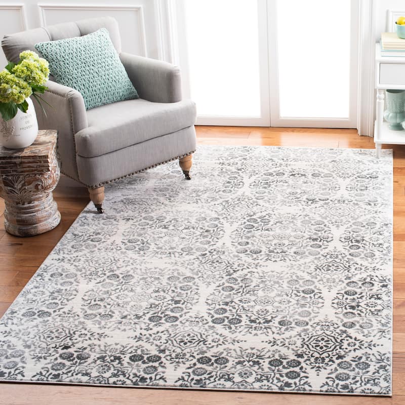 Martha Stewart by SAFAVIEH Ishilde Vintage Rug - 4' x 6' - Charcoal/Ivory