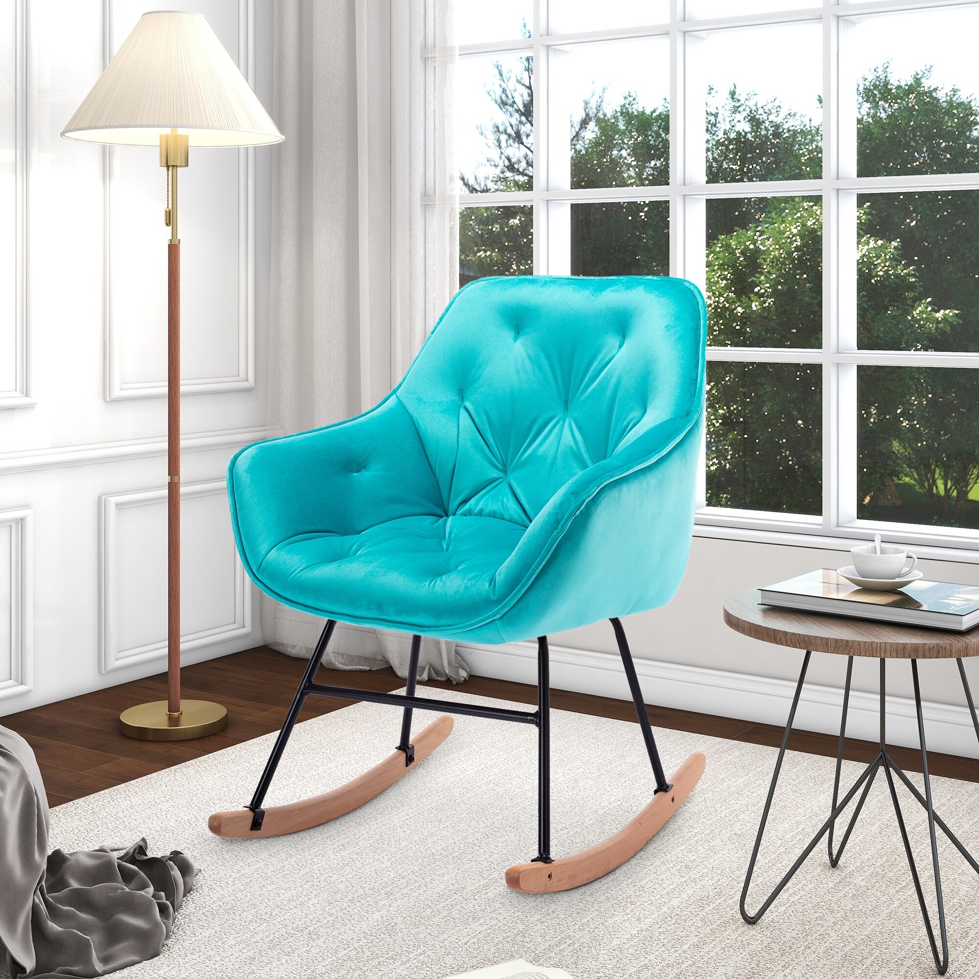 Rocking shop chair velvet