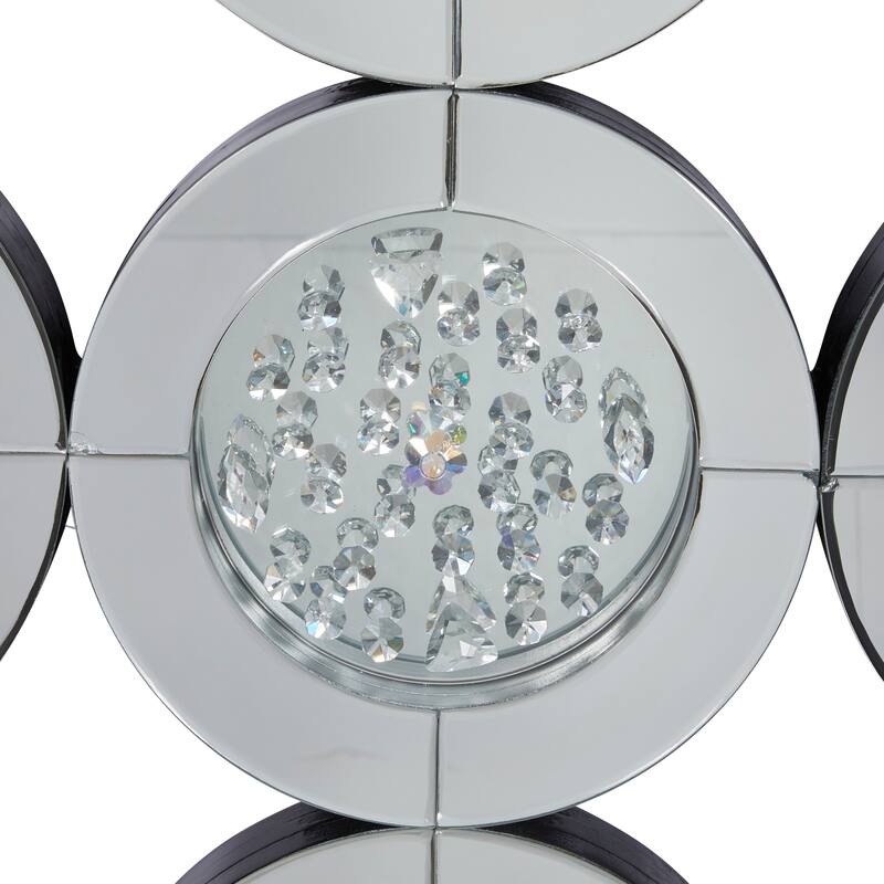 Silver Glass Glam Wall Mirror 29 x 39 x 2