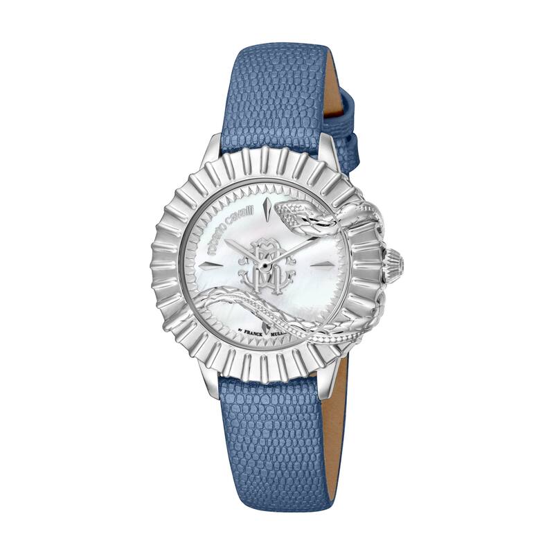 Roberto Cavalli by Franck Muller Women RV1L213L0011 Swiss Quartz Watch - Silver-Tone