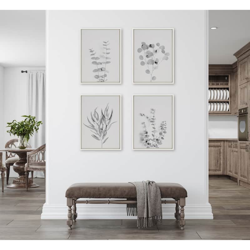 Kate and Laurel Sylvie Botanical 1 2 Canvas by Creative Bunch Studio